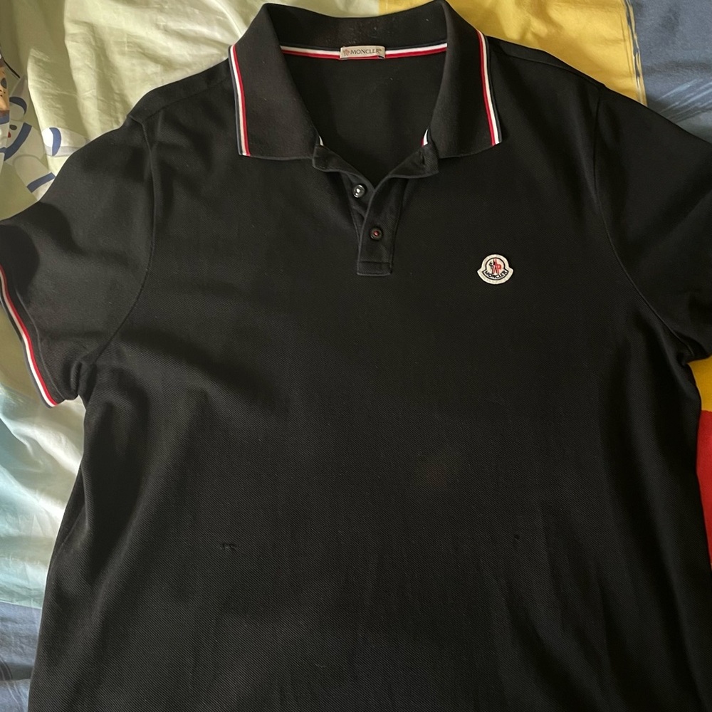 Moncler Dark Polo with Emblem
